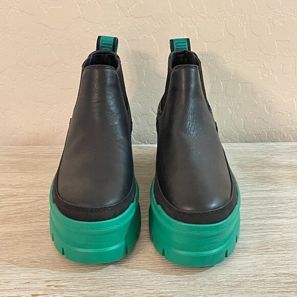 New UGG Merina 7 Boots Bootie Black Emerald Green Platform Ankle - Picture 5 of 16